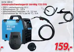 Zgonc Art.Nr. 28638 Universalschweissgerät Uni-Mig 125 SYN Angebot