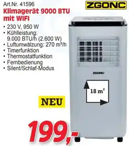 Zgonc Art.Nr. 41596 Klimagerät 9000 BTU mit WIFI Angebot