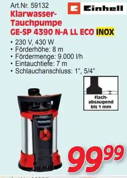 Zgonc Art.Nr. 59132 Klarwasser- Tauchpumpe GE-SP 4390 N-A LL ECO Angebot