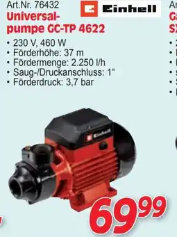 Zgonc Art.Nr. 76432 Universal- pumpe GC-TP 4622 Angebot