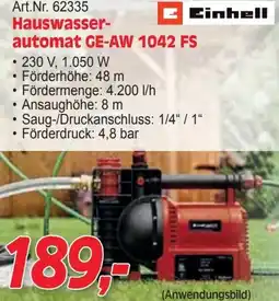 Zgonc Art.Nr. 62335 Hauswasser- automat GE-AW 1042 FS Angebot