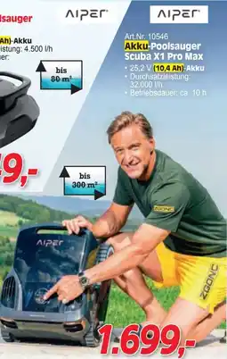 Zgonc Art.Nr. 10546 Akku-Poolsauger Scuba X1 Pro Max Angebot