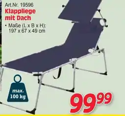 Zgonc Art.Nr. 19596 Klappliege mit Dach Angebot