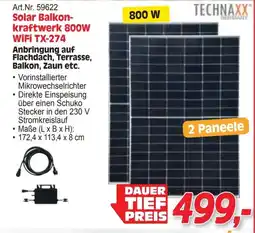 Zgonc Art.Nr. 59622 Solar Balkon- kraftwerk 800W WiFi TX-274 Angebot