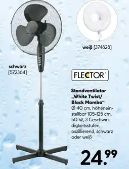 Hellweg Standventilator White Twist/ Black Mamba Angebot