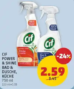 PENNY Cif power & shine bad & dusche, küche Angebot