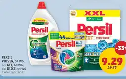 PENNY Persil pulver, 54 wg, od. gel, 60 wg, od. discs, 44 wg Angebot