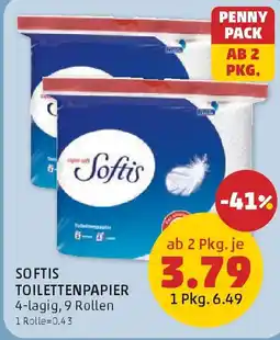 PENNY Softis toilettenpapier Angebot