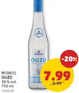 PENNY MITAKOS OUZO 38 % vol. Angebot