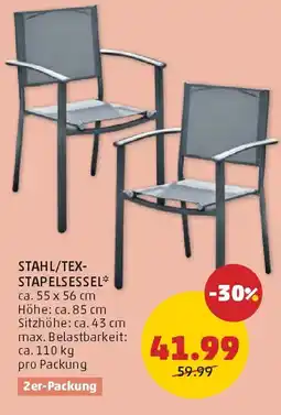PENNY Stahl/tex- stapelsessel Angebot