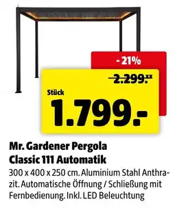 Eurogast Grissemann Mr Gardener Pergola Classic 111 Automatik Angebot