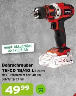 Salzburger Lagerhaus Bohrschrauber TE CD 18/40 Li Angebot