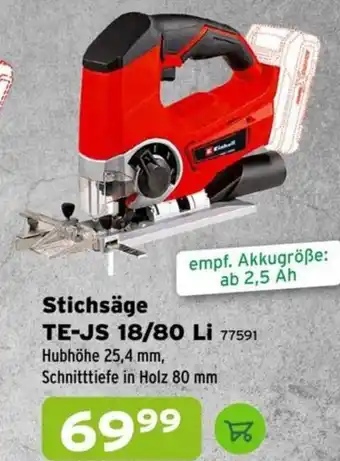 Salzburger Lagerhaus Stichsäge TE-JS 18/80 Li Angebot