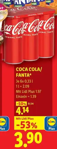 Lidl Coca cola fanta Angebot