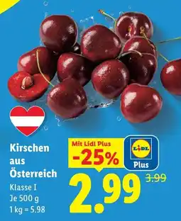 Lidl Kirschen aus Österreich Angebot