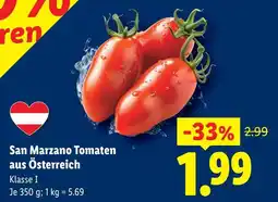 Lidl San Marzano Tomaten aus Österreich Angebot