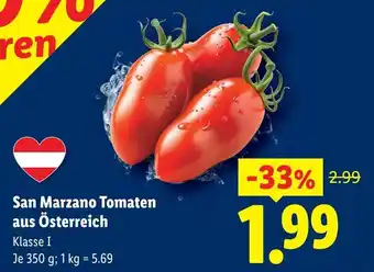 Lidl San Marzano Tomaten aus Österreich Angebot