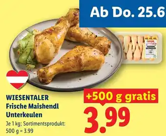 Lidl Wiesentaler frische maishendl unterkeulen Angebot