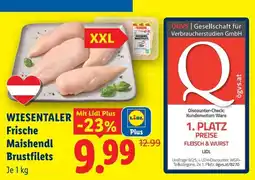 Lidl Wiesentaler frische maishendl brustfilets Angebot