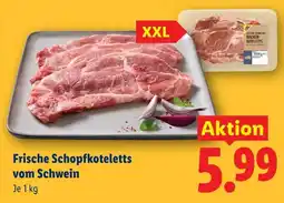 Lidl Frische Schopfkoteletts vom Schwein Angebot