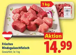Lidl Frisches Rindsgulaschfleisch Angebot