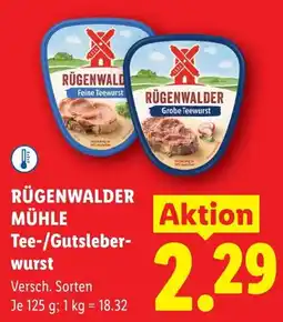 Lidl Rügenwalder mühle tee gutsleber wurst Angebot