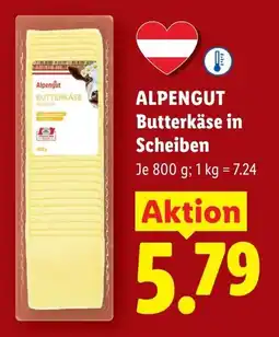 Lidl Alpengut butterkäse in scheiben Angebot