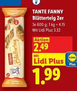 Lidl Tante fanny blätterteig 2er Angebot