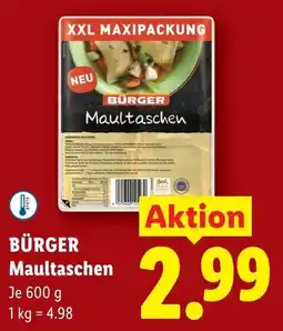 Lidl Bürger maultaschen Angebot