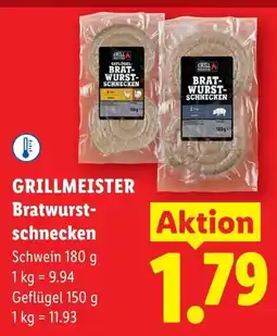 Lidl Grillmeister bratwurst schnecken Angebot