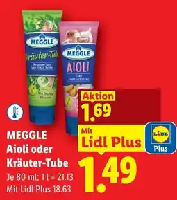 Lidl Meggle aioli oder kräuter tube Angebot