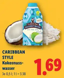Lidl CARIBBEAN STYLE Kokosnuss wasser Angebot