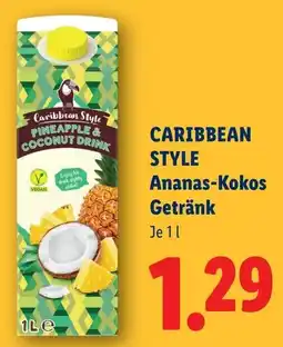 Lidl Caribbean style ananas kokos getränk Angebot