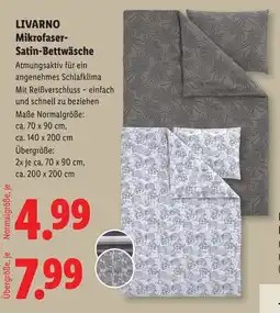 Lidl Livarno mikrofaser satin bettwäsche Angebot