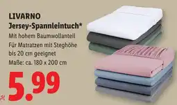 Lidl Livarno jersey spannleintuch Angebot