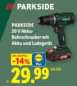 Lidl Parkside 20 v akku bohrschrauber mit akku und ladegerät Angebot