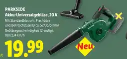 Lidl Parkside akku universalgebläse 20 v Angebot