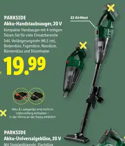 Lidl Parkside akku handstaubsauger 20 v Angebot