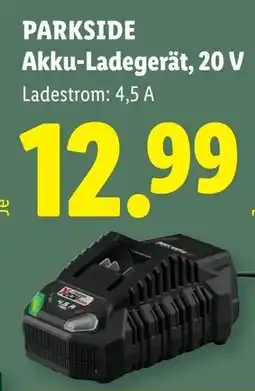 Lidl Parkside akku ladegerät 20 v Angebot