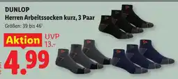Lidl Dunlop herren arbeitssocken kurz 3 paar Angebot