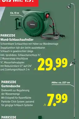 Lidl Parkside gartendusche Angebot