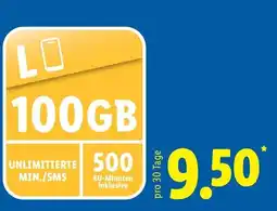 Lidl Unlimitierte min./sms Angebot