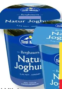 MPreis Tirol Milch Bergbauern Naturjoghurt Angebot
