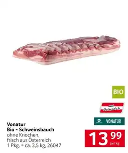Transgourmet Vonatur Bio-Schweinsbauch Angebot