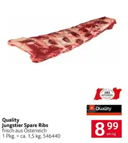 Transgourmet Quality Jungstier Spare Ribs Angebot