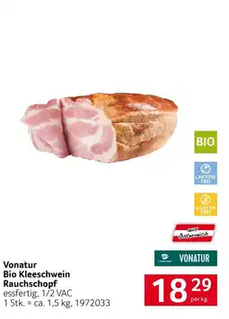 Transgourmet Vonatur Bio Kleeschwein Rauchschopf Angebot