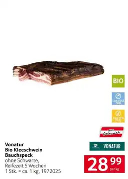 Transgourmet Vonatur Bio Kleeschwein Bauchspeck Angebot