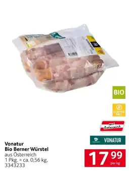 Transgourmet Vonatur Bio Berner Würstel Angebot
