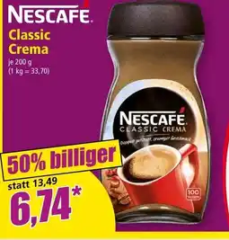 Norma Nescafé Classic Crema Angebot