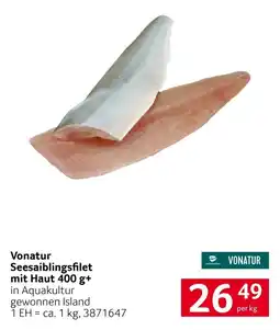 Transgourmet Vonatur Seesaiblingsfilet mit Haut Angebot